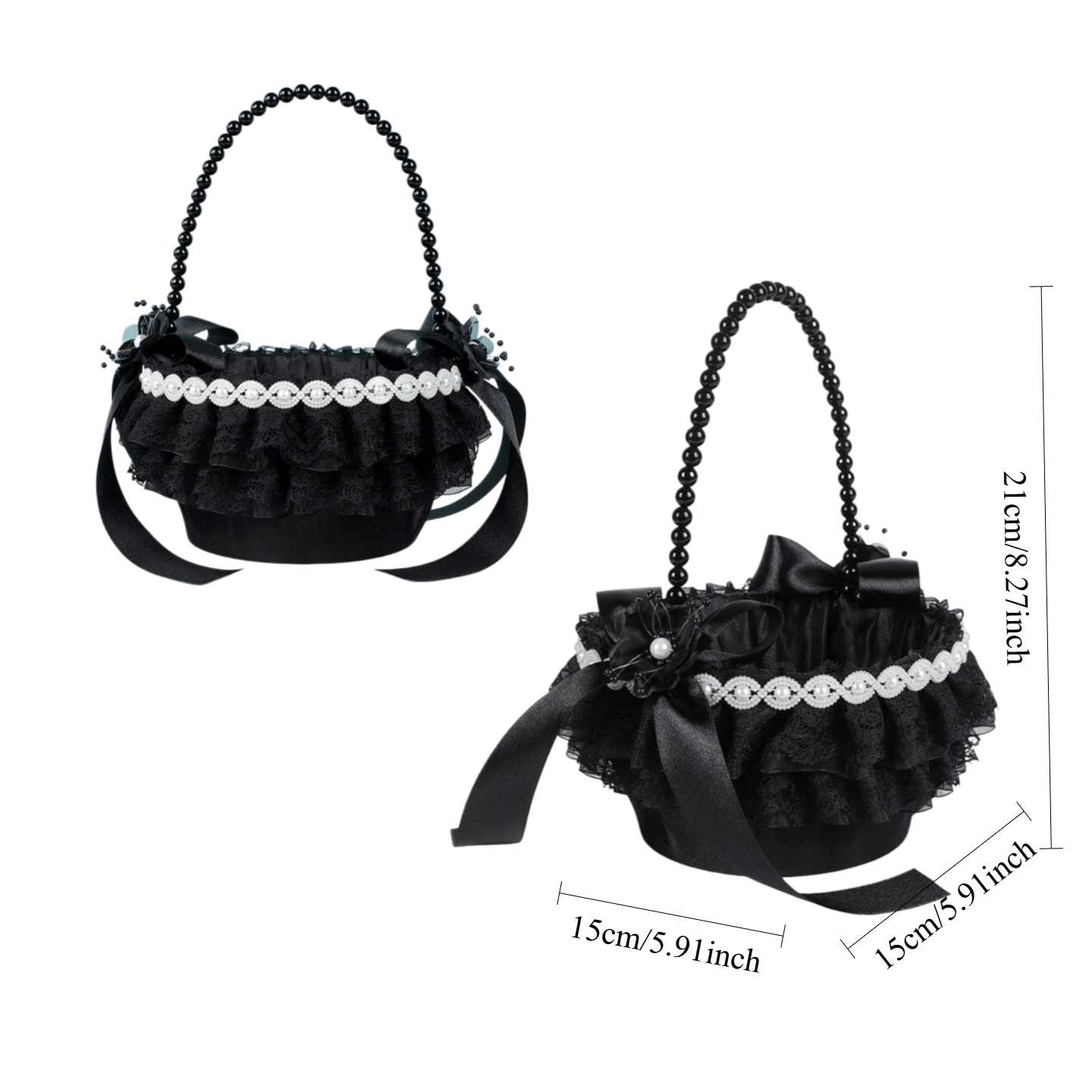 2 Pcs Wedding Black Flower Bas - огляд і ціна Gardening Tools Girls